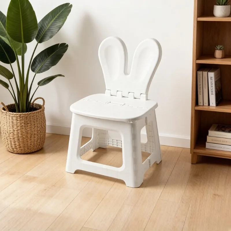 2PCS Thickened Rabbit Cartoon  - огляд і ціна Kids Outdoor Chair Plastic