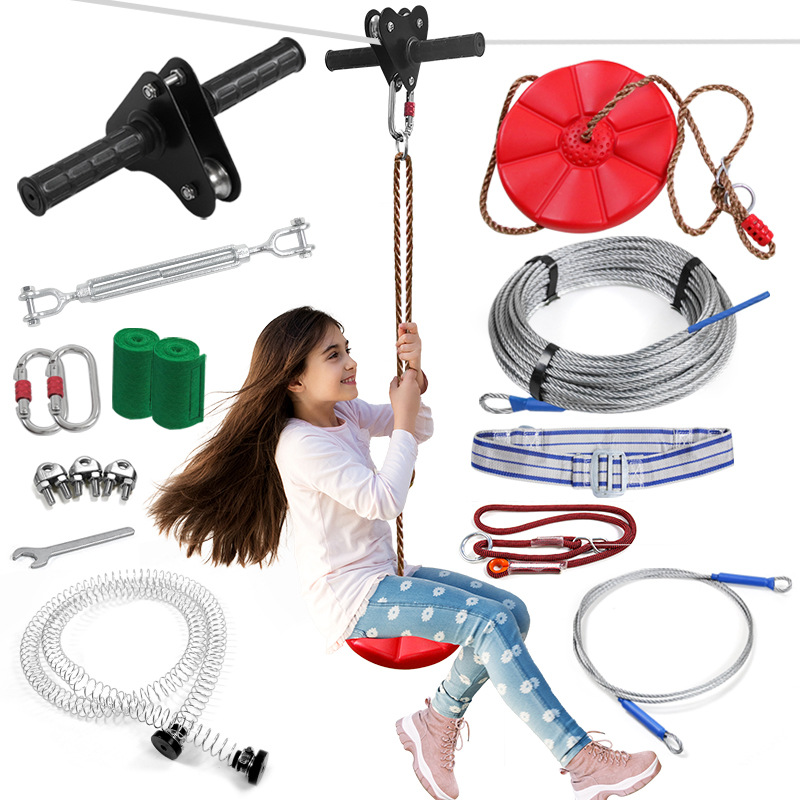 Outdoor DIY Zip Line Kit with  - огляд і ціна Kids Outdoor Zipline