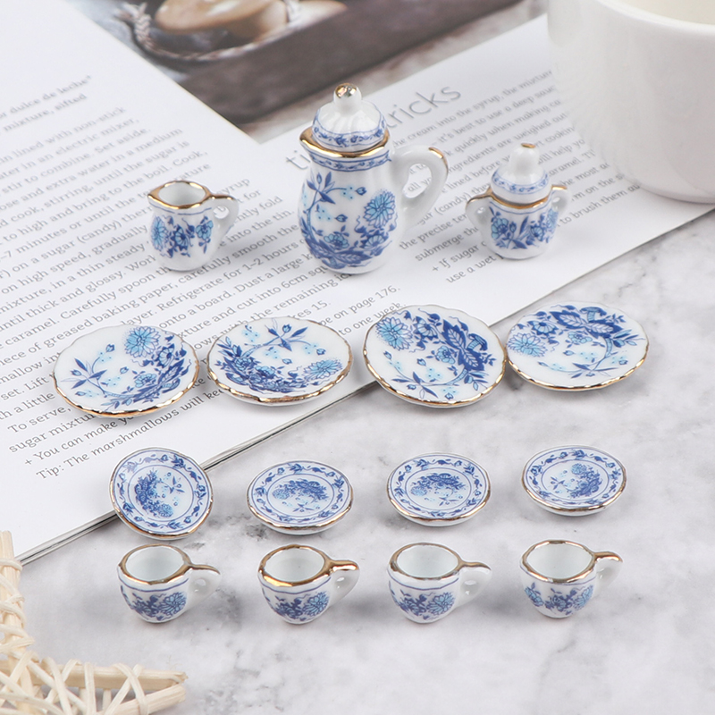 15Pcs 1:12 Miniature Porcelain - огляд і ціна Kids Outdoor Kitchen Set