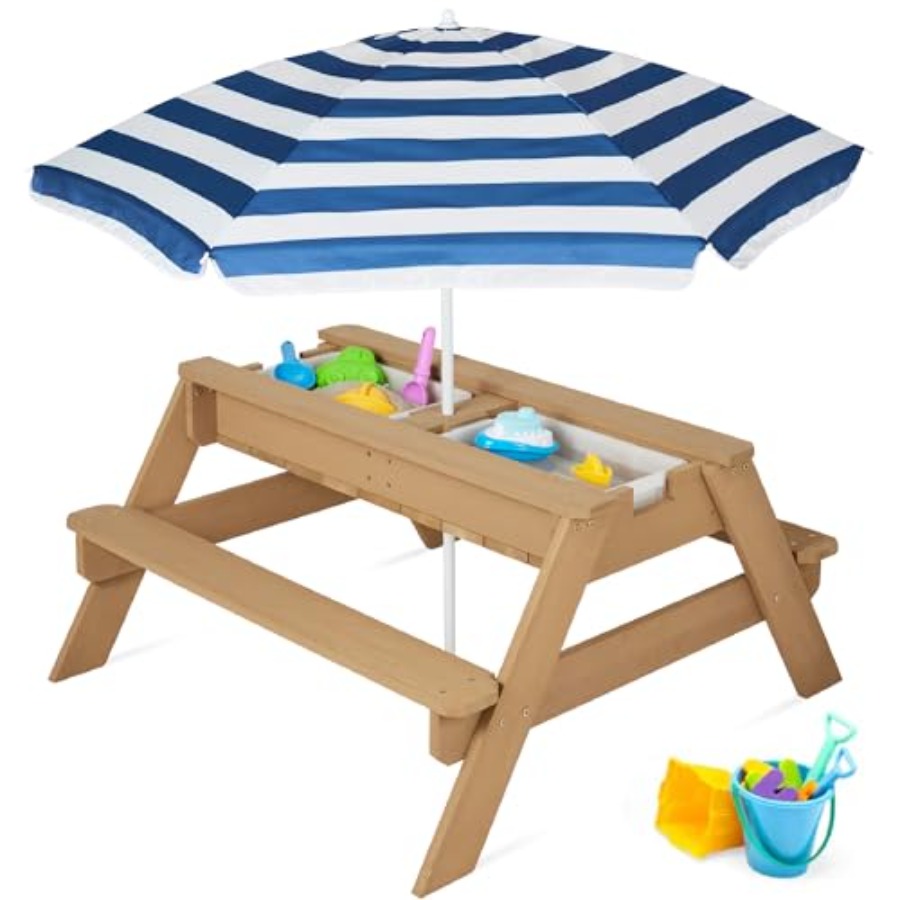 Outdoor kids picnic table with - огляд і ціна Kids Outdoor Table With Umbrella