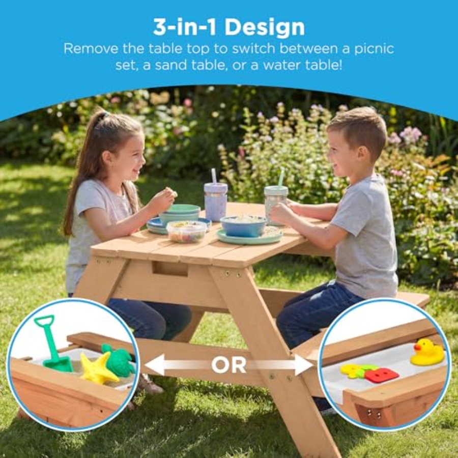 Outdoor kids picnic table with - огляд і ціна Kids Outdoor Table With Umbrella