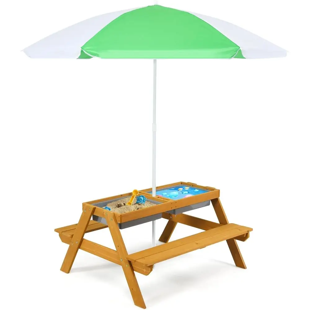 3-in-1 Height-Adjustable Umbre - огляд і ціна Kids Outdoor Table With Umbrella