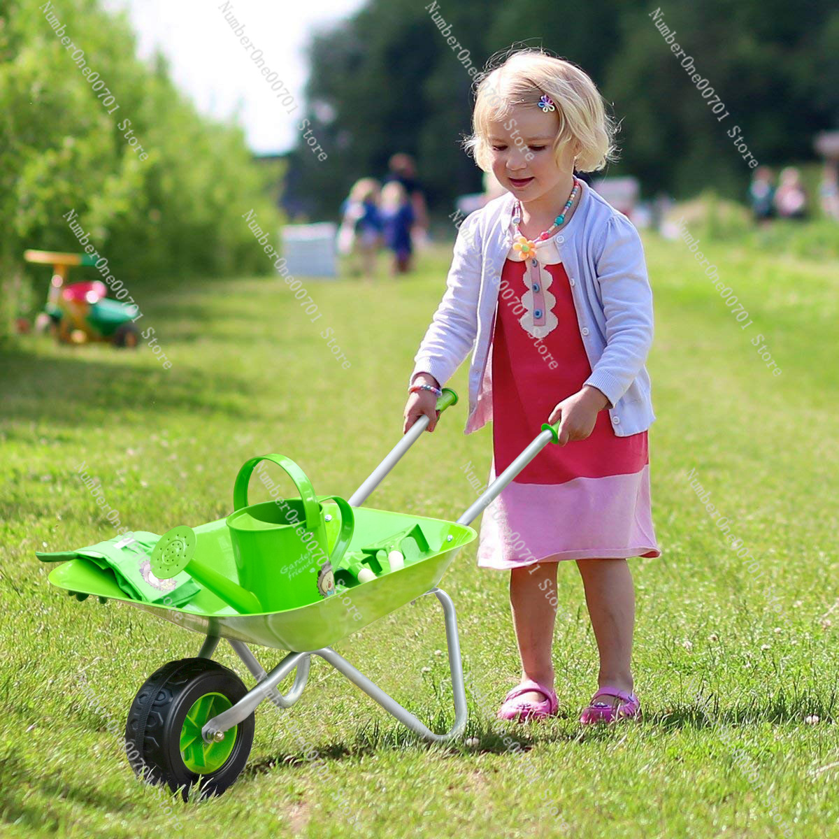 Kids Outdoor Wheelbarrow, Gree - огляд і ціна Kids Outdoor Toys