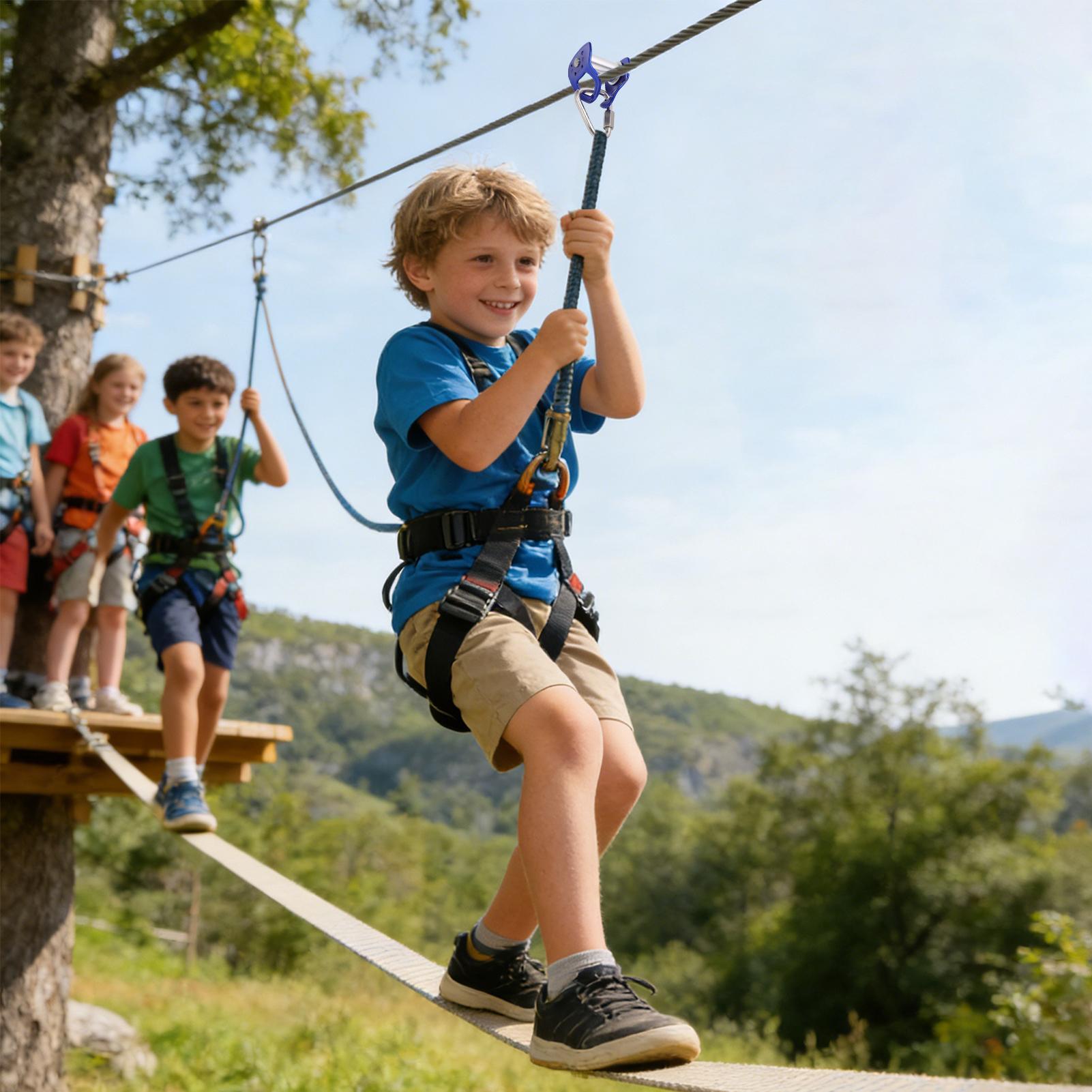 Outdoor Pulley Zip Line Quick  - огляд і ціна Kids Outdoor Zipline