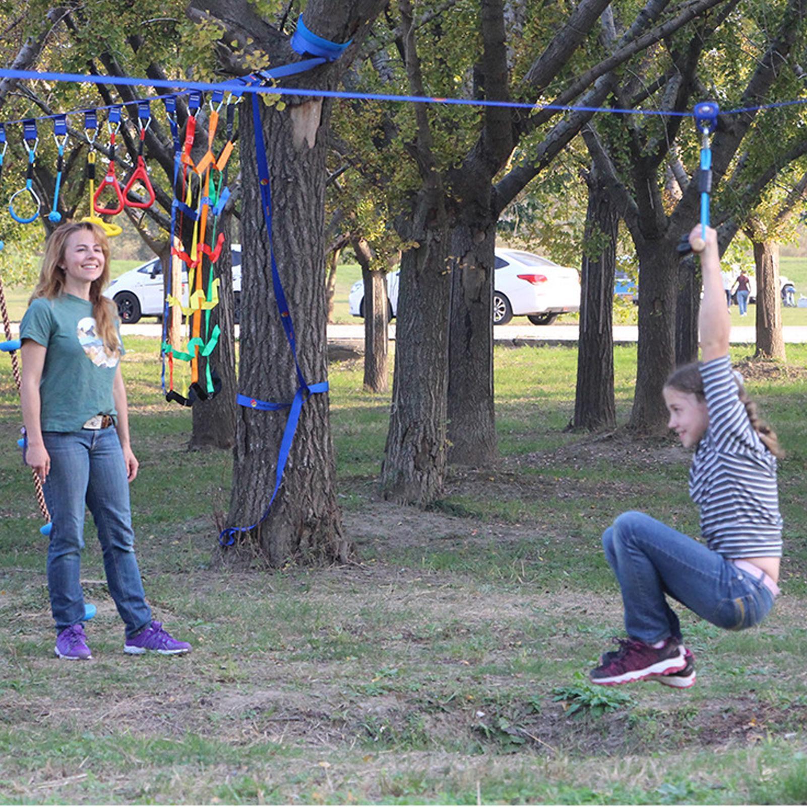 Outdoor Pulley Zip Line Quick  - огляд і ціна Kids Outdoor Zipline